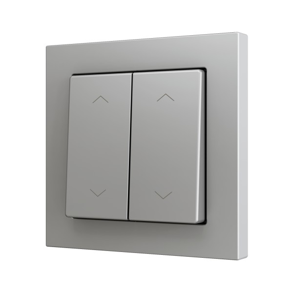 ZS55. Pulsante Soft doppio per 4 ingressi binari 55x55 mm -