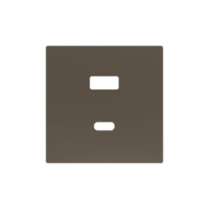 ZS55. Placca per caricatore USB doppio C+A 55x55 mm - Moka