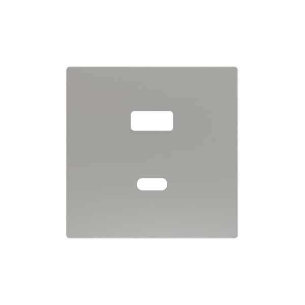 ZS55. Placca per caricatore USB doppio C+A 55x55 mm - Argent