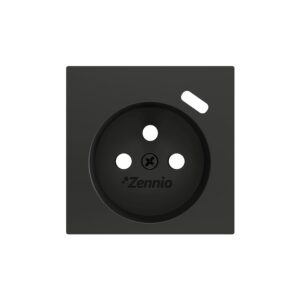 ZS55. Placca per presa francese con USB C 55x55 mm - Antraci