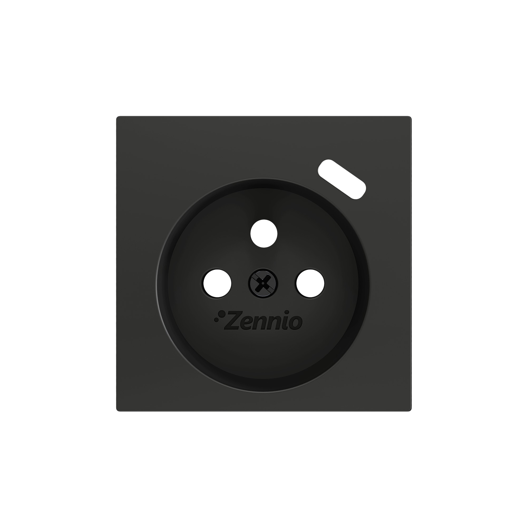 ZS55. Placca per presa francese con USB C 55x55 mm - Antraci