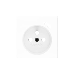 ZS55. Placca per presa francese con USB C 55x55 mm - Bianco