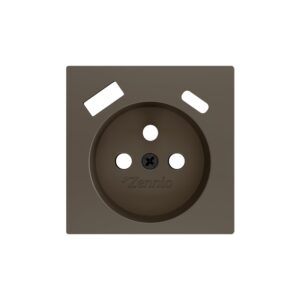 ZS55. Placca per presa francese con USB C e A 55x55 mm - Mok