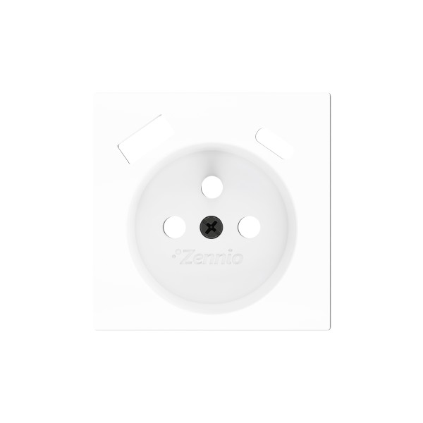 ZS55. Placca per presa francese con USB C e A 55x55 mm - Bia