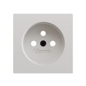 ZS55. Placca per presa francese senza viti 55x55 mm - Bianco
