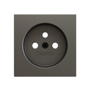 ZS55. Placca per presa francese senza viti 55x55 mm - Argent