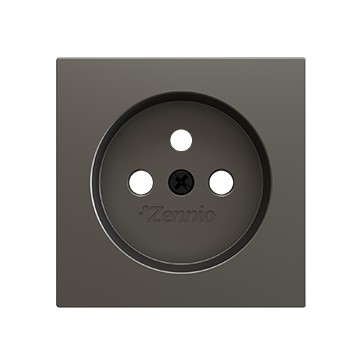 ZS55. Placca per presa francese senza viti 55x55 mm - Argent