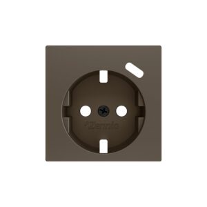 ZS55. Placca per presa Schuko con USB C 55x55 mm - Moka