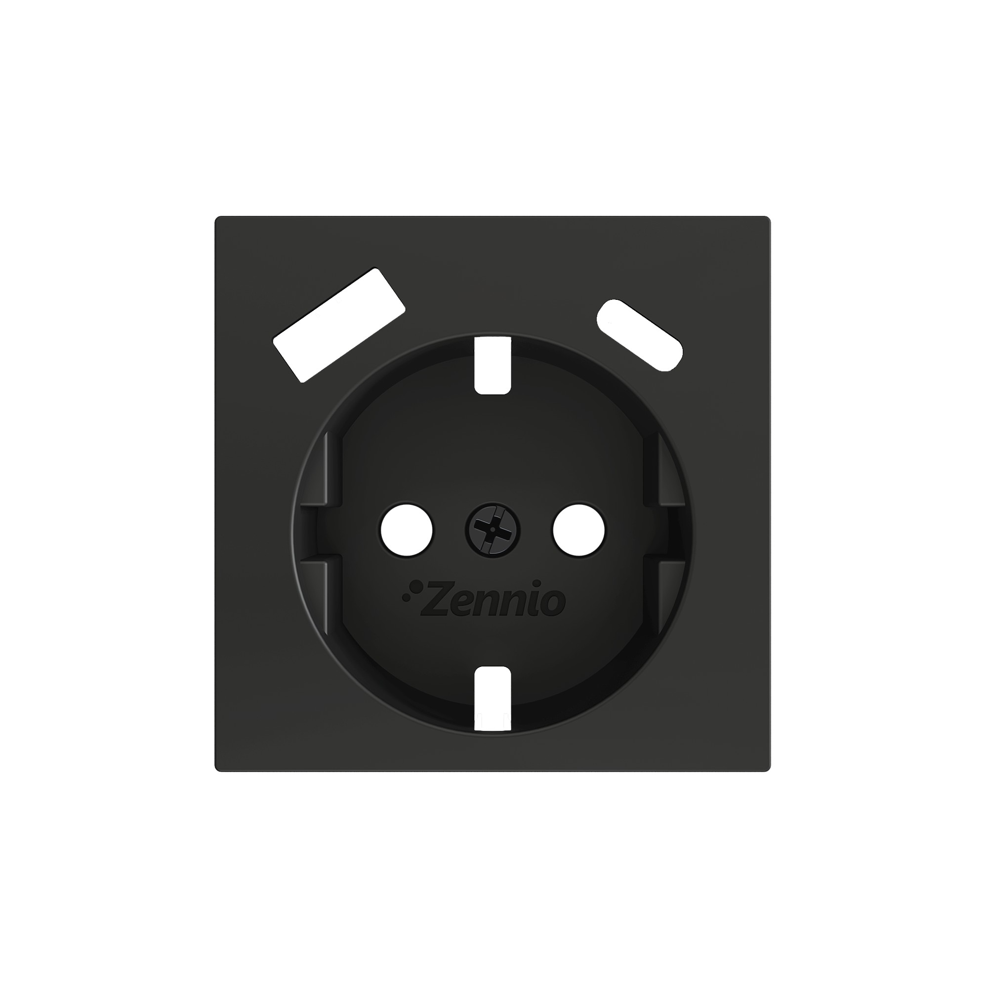 ZS55. Placca per presa Schuko con USB C e A 55x55 mm - Antra