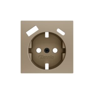 ZS55. Placca per presa Schuko con USB C e A 55x55 mm - Champ