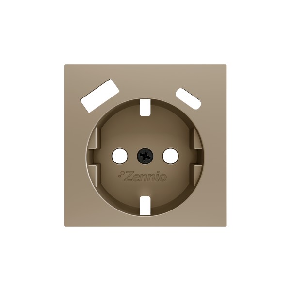 ZS55. Placca per presa Schuko con USB C e A 55x55 mm - Champ