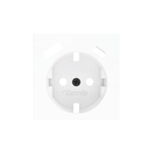 ZS55. Placca per presa Schuko con USB C e A 55x55 mm - Bianc