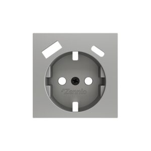ZS55. Placca per presa Schuko con USB C e A 55x55 mm - Argen