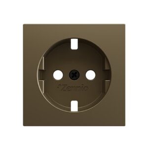 ZS55. Placca per presa Schuko senza viti 55x55 mm - Champagn