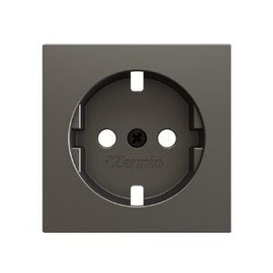 ZS55. Placca per presa Schuko senza viti 55x55 mm - Argento