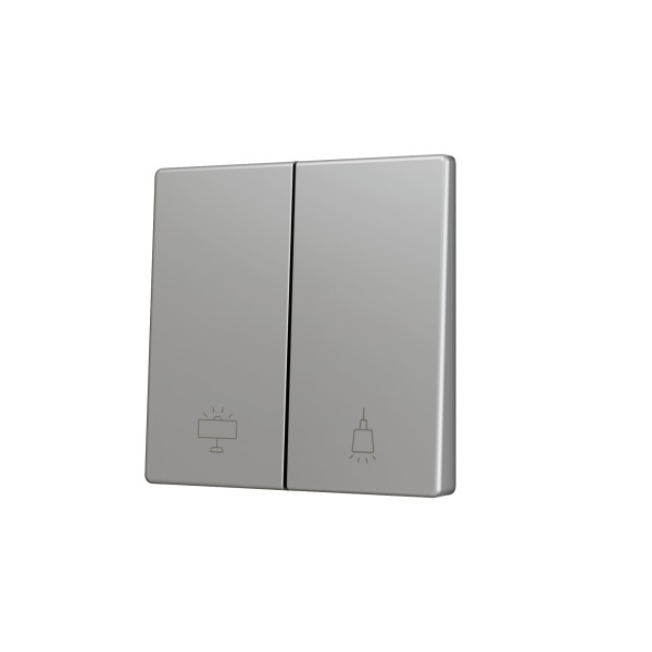 ZS55. Tasto doppio per pulsante Soft KNX 55x55 mm. Comando g