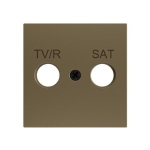 ZS55. Placca copri-inserto TV-R/SAT 55x55 mm - Champagne