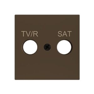 ZS55. Placca copri-inserto TV-R/SAT 55x55 mm - Moka
