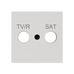ZS55. Placca copri-inserto TV-R/SAT 55x55 mm - Bianco opaco