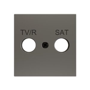 ZS55. Placca copri-inserto TV-R/SAT 55x55 mm - Argento