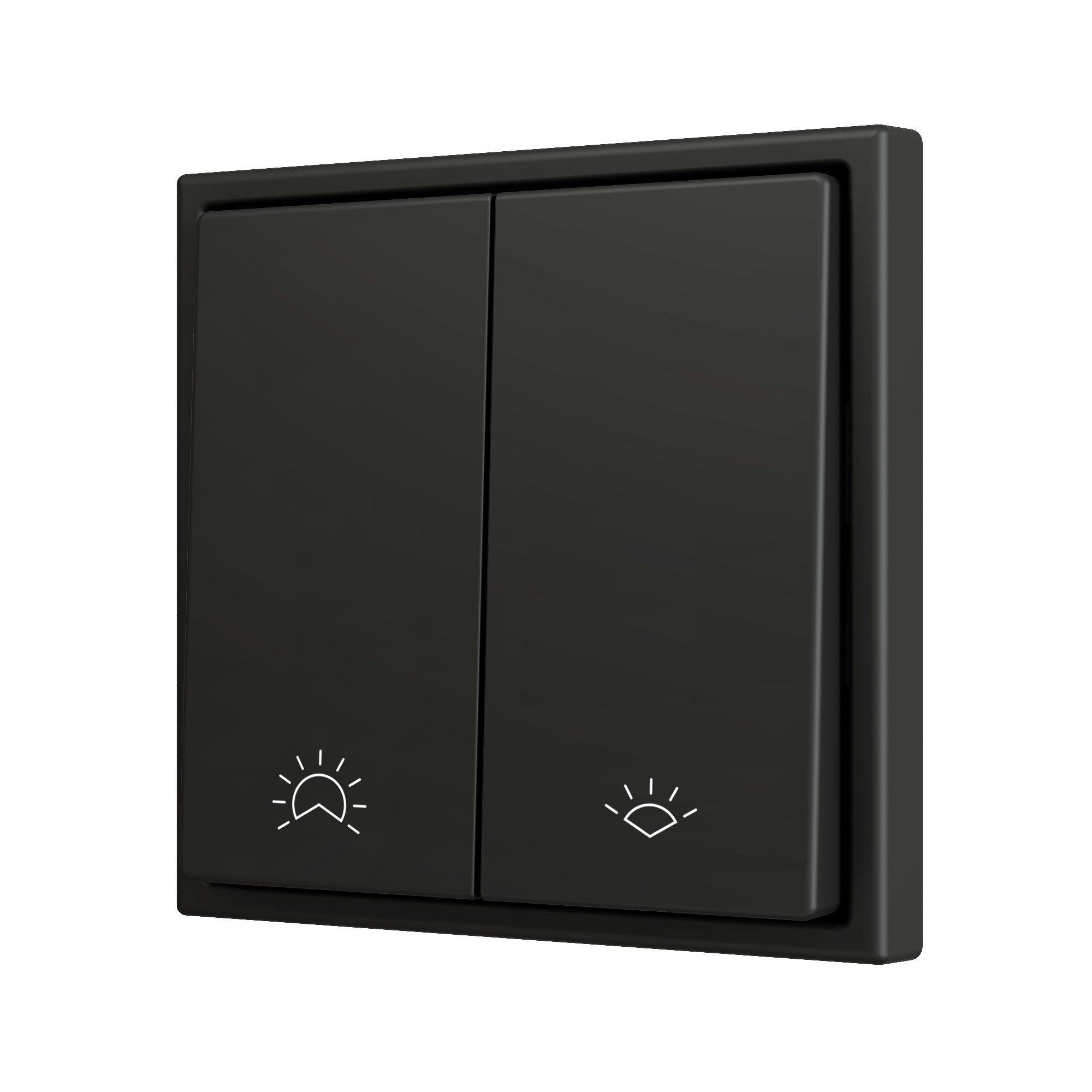 ZS70. Pulsante Soft doppio per 2 ingressi binari 70x70 mm -