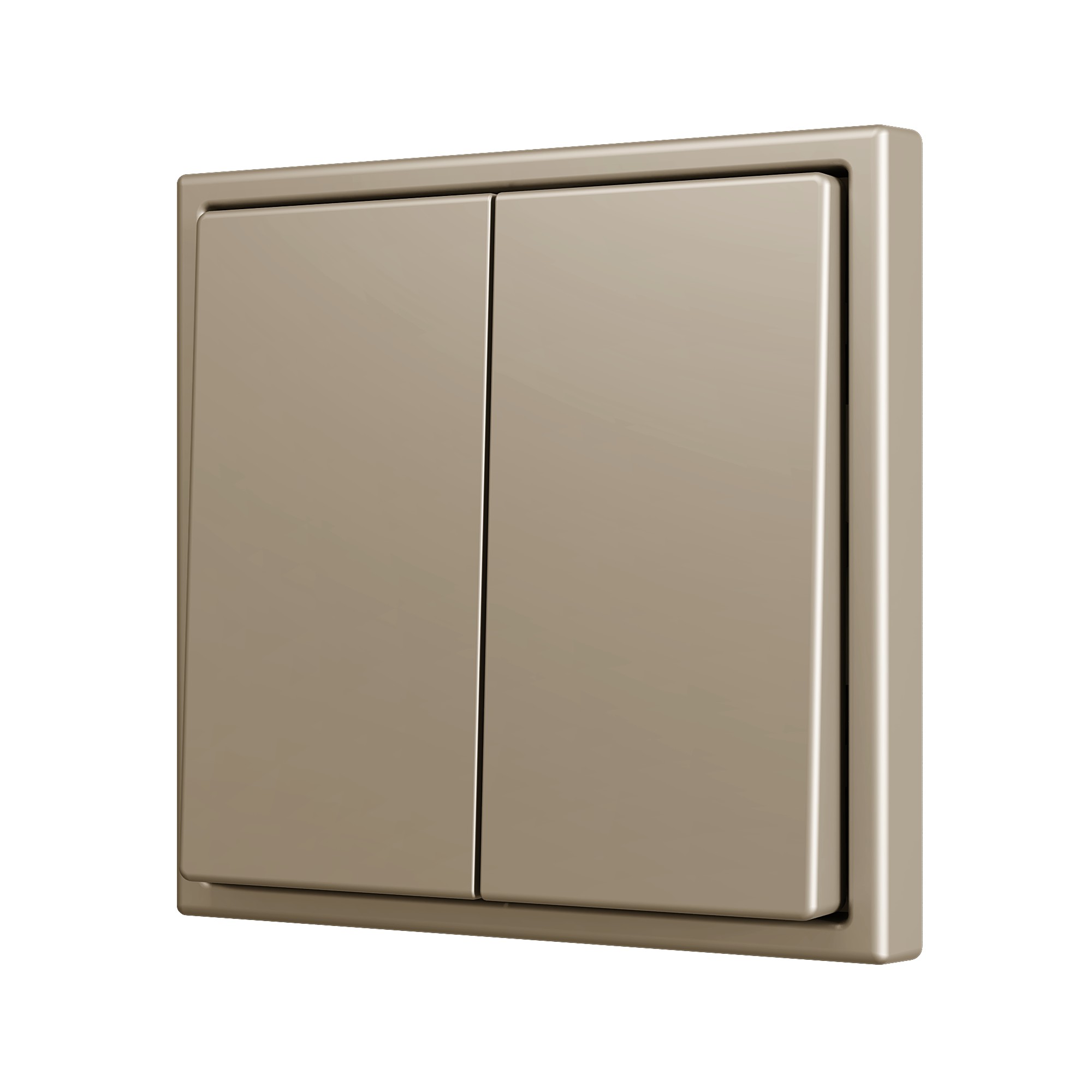 ZS70. Pulsante Soft doppio per 2 ingressi binari 70x70 mm -