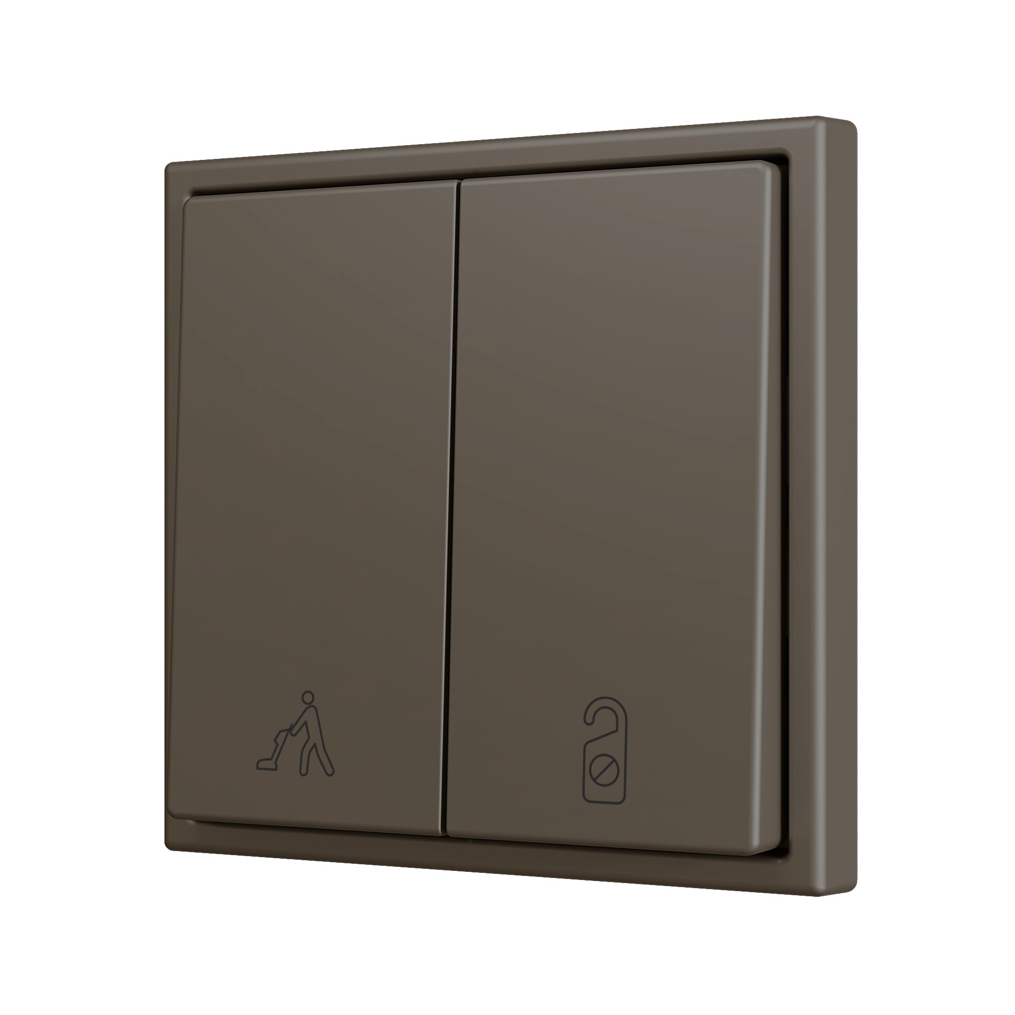 ZS70. Pulsante Soft doppio per 2 ingressi binari 70x70 mm -