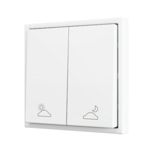 ZS70. Pulsante Soft doppio per 2 ingressi binari 70x70 mm -