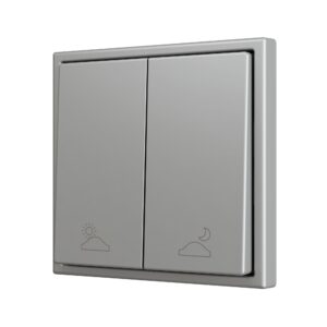 ZS70. Pulsante Soft doppio per 2 ingressi binari 70x70 mm -