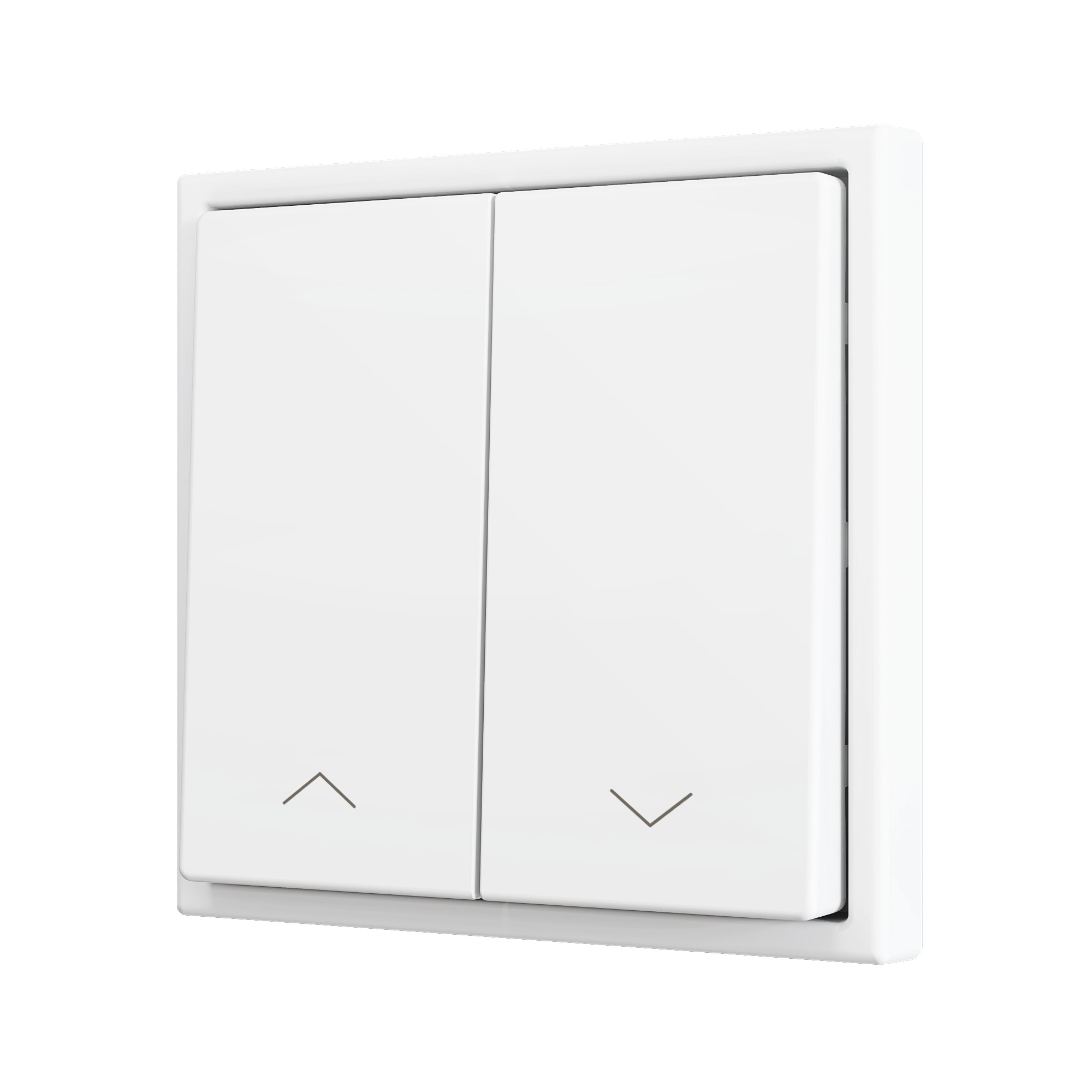 ZS70. Pulsante Soft doppio per 2 ingressi binari 70x70 mm -