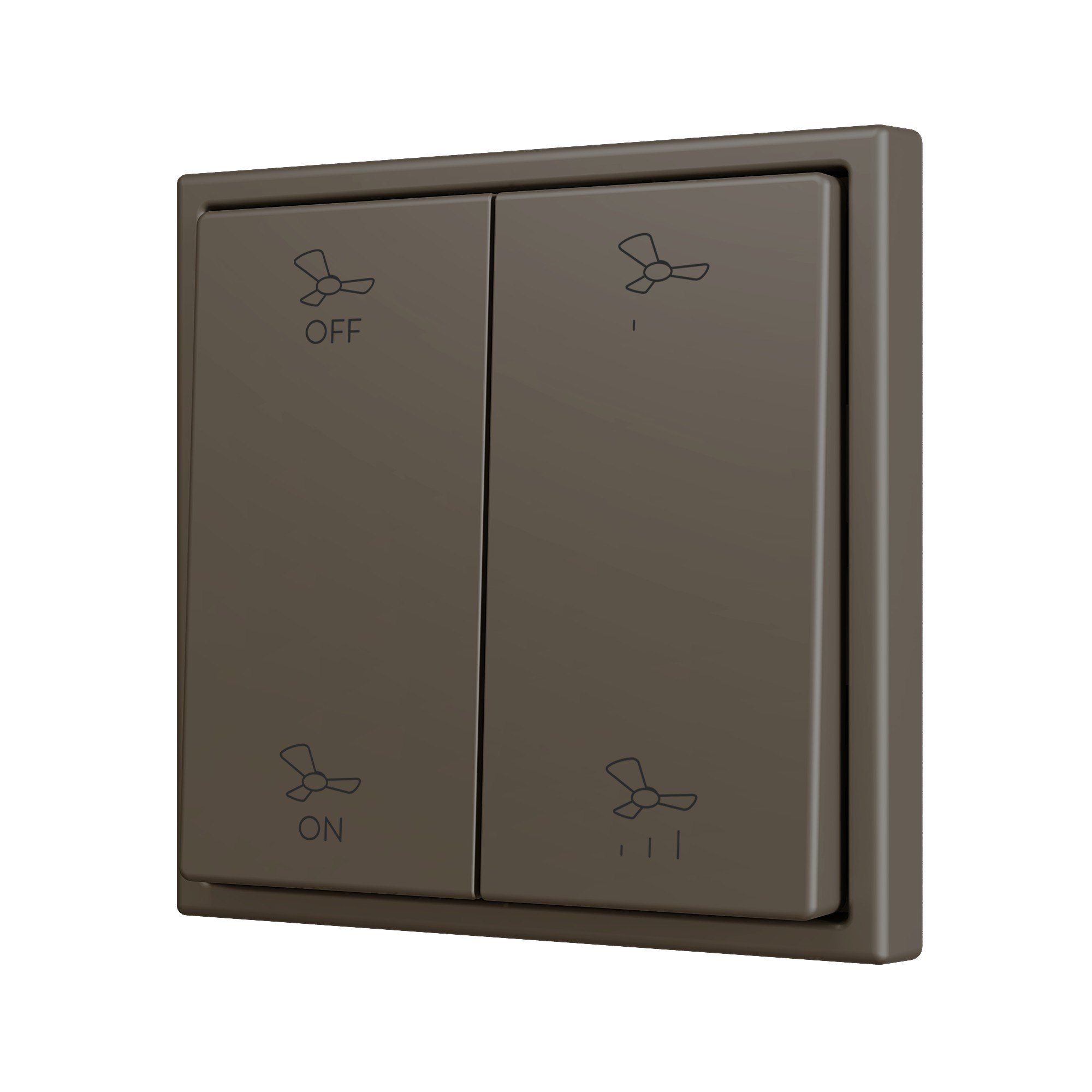 ZS70. Pulsante Soft doppio per 4 ingressi binari 70x70 mm -