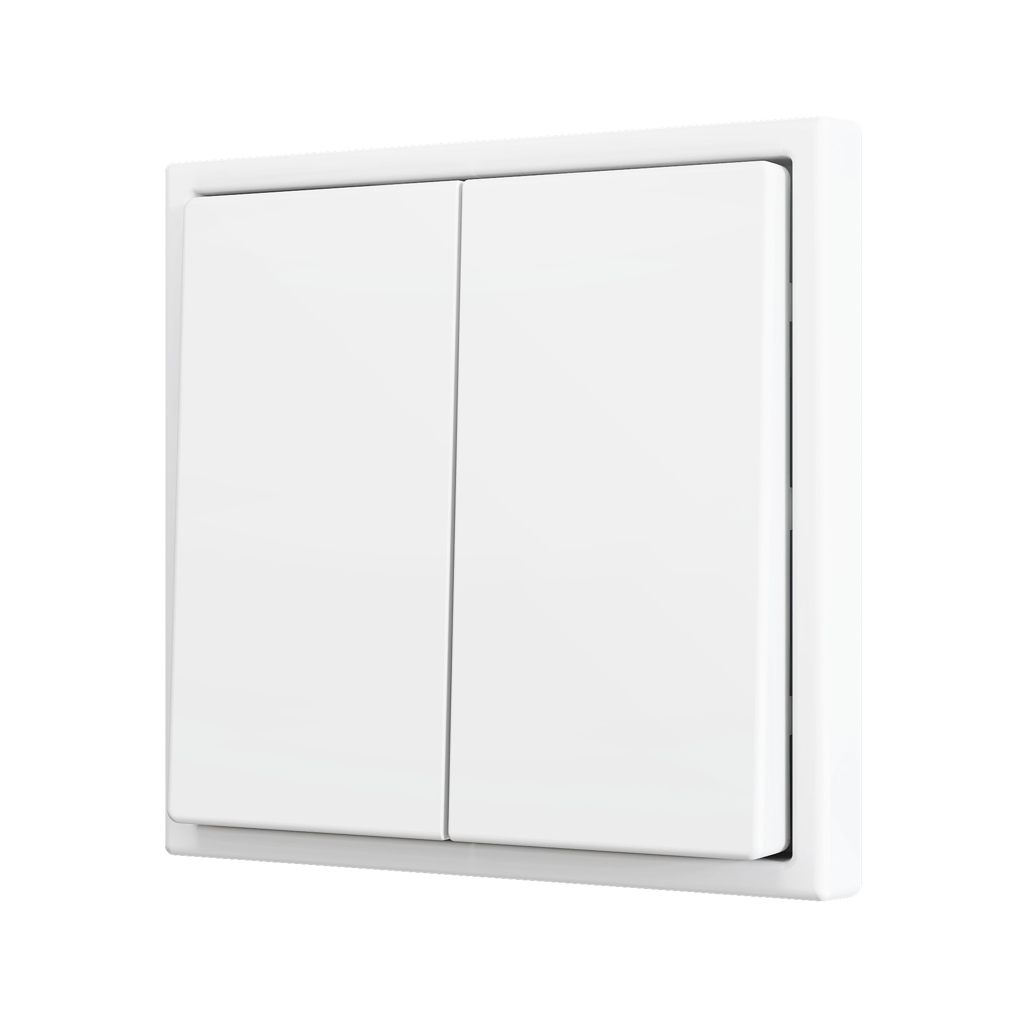 ZS70. Pulsante Soft doppio per 4 ingressi binari 70x70 mm -