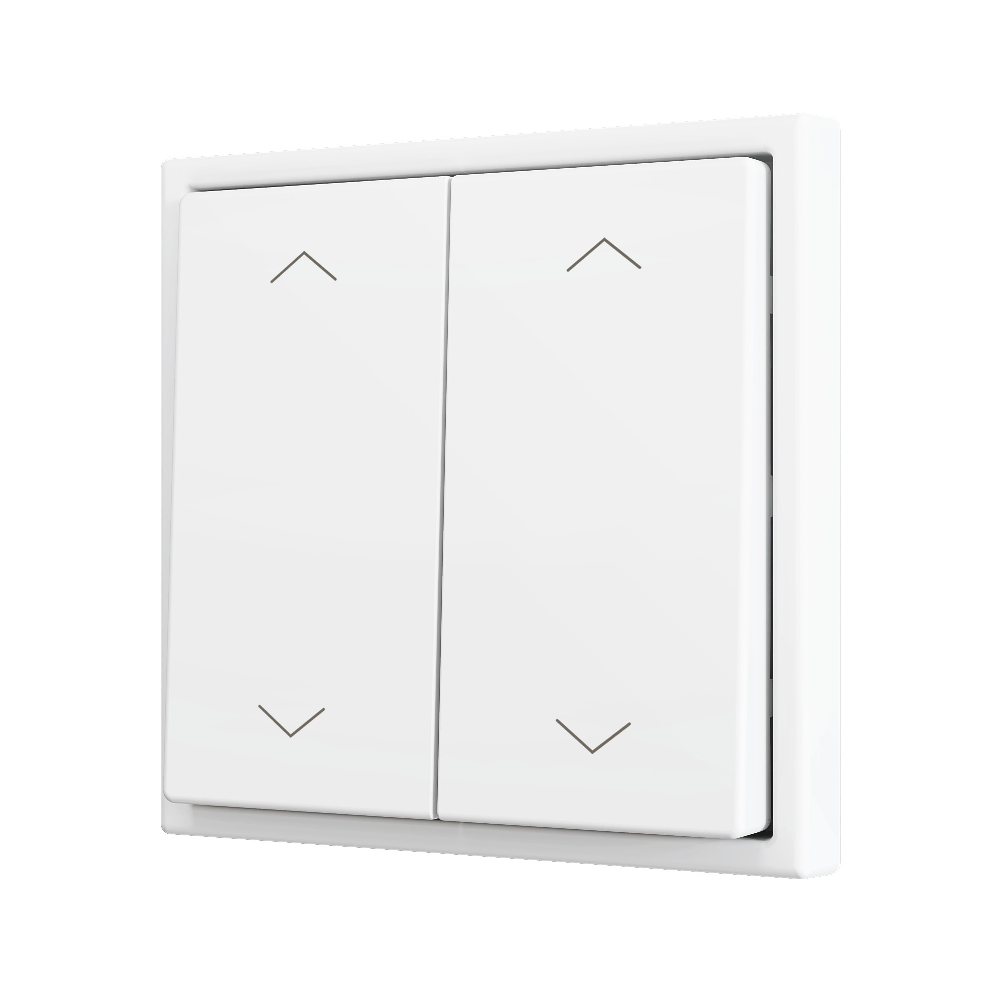 ZS70. Pulsante Soft doppio per 4 ingressi binari 70x70 mm -