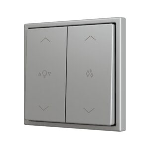 ZS70. Pulsante Soft doppio per 4 ingressi binari 70x70 mm -