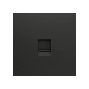 ZS70. Placca per connettore RJ45 70x70 mm - 1 inserto - Antr
