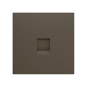 ZS70. Placca per connettore RJ45 70x70 mm - 1 inserto - Moka