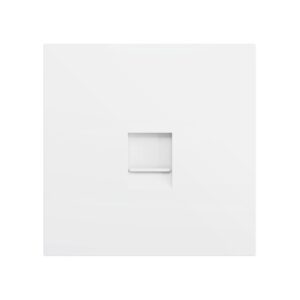 ZS70. Placca per connettore RJ45 70x70 mm - 1 inserto - Bian
