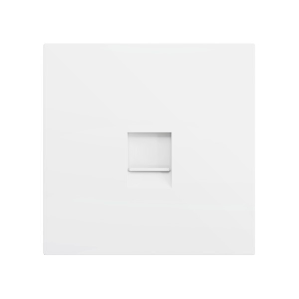 ZS70. Placca per connettore RJ45 70x70 mm - 1 inserto - Bian