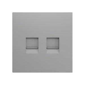 ZS70. Placca per connettore RJ45 70x70 mm - 2 inserti - Arge