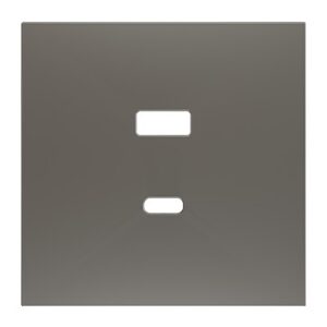 ZS70. Placca per caricatore USB doppio C+A 70x70 mm - Argent