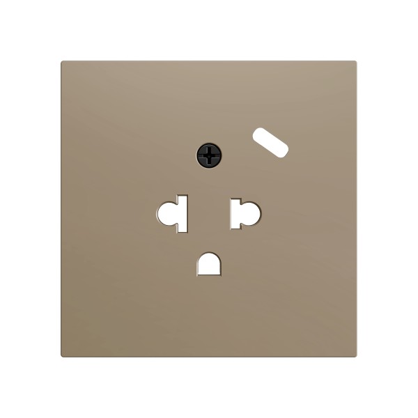ZS70. Placca per presa euro-americana con USB C 70x70 mm - C