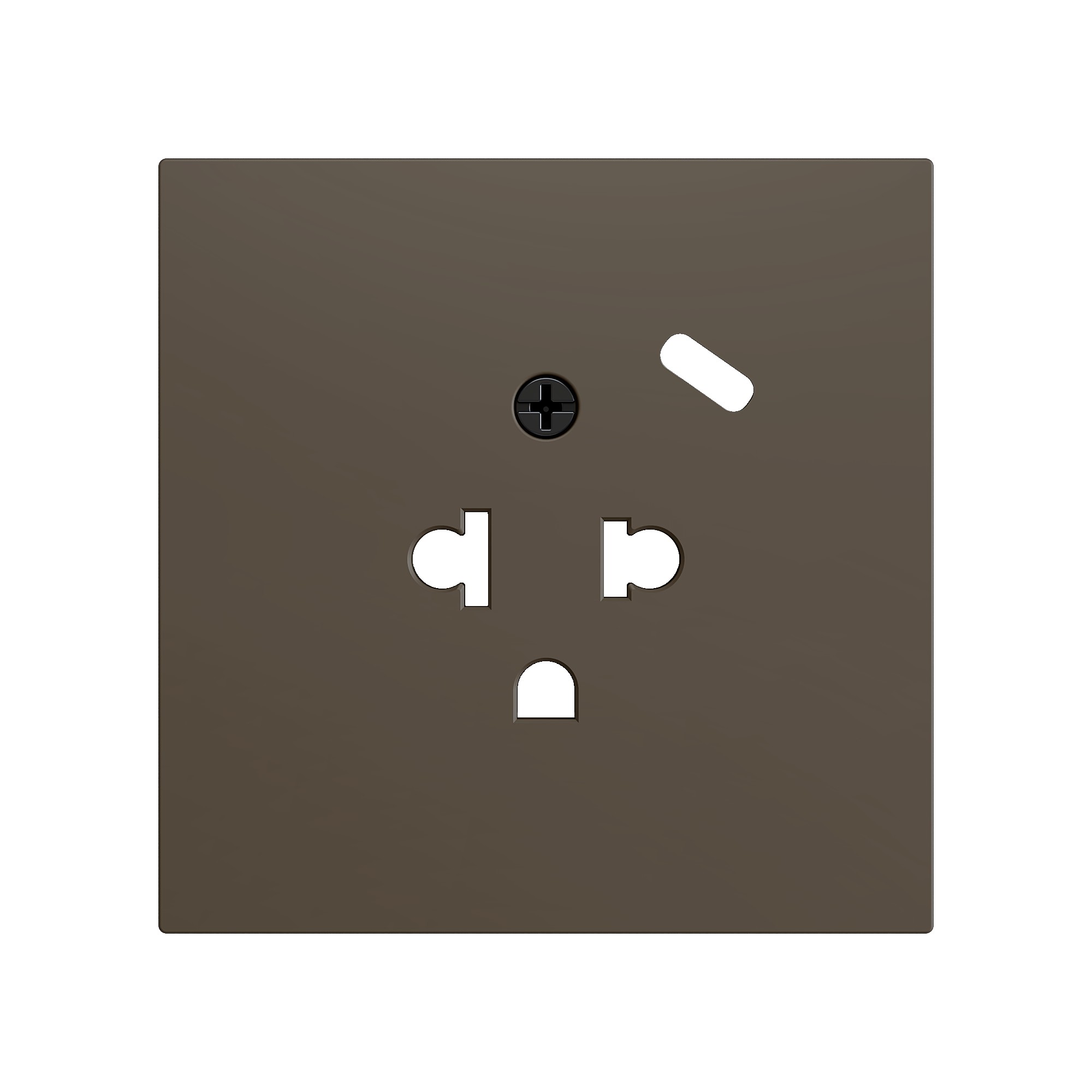 ZS70. Placca per presa euro-americana con USB C 70x70 mm - M
