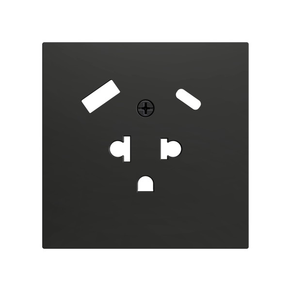 ZS70. Placca per presa euro-americana con USB C e A 70x70 mm