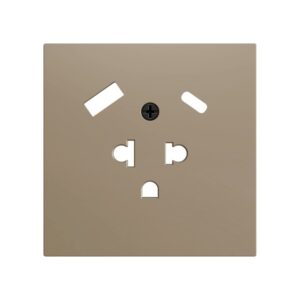 ZS70. Placca per presa euro-americana con USB C e A 70x70 mm