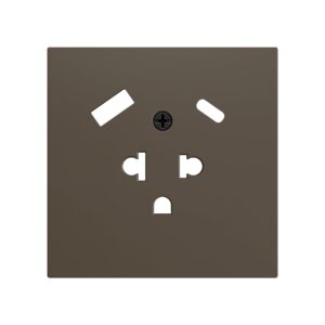 ZS70. Placca per presa euro-americana con USB C e A 70x70 mm