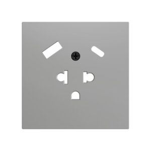 ZS70. Placca per presa euro-americana con USB C e A 70x70 mm