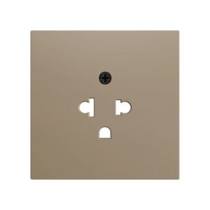 ZS70. Placca per presa euro-americana 70x70 mm - Champagne
