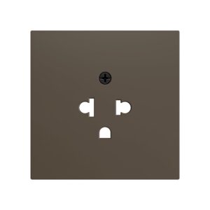 ZS70. Placca per presa euro-americana 70x70 mm - Moka
