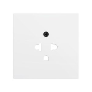 ZS70. Placca per presa euro-americana 70x70 mm - Bianco opac