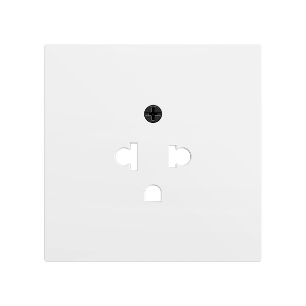 ZS70. Placca per presa euro-americana 70x70 mm - Bianco opac